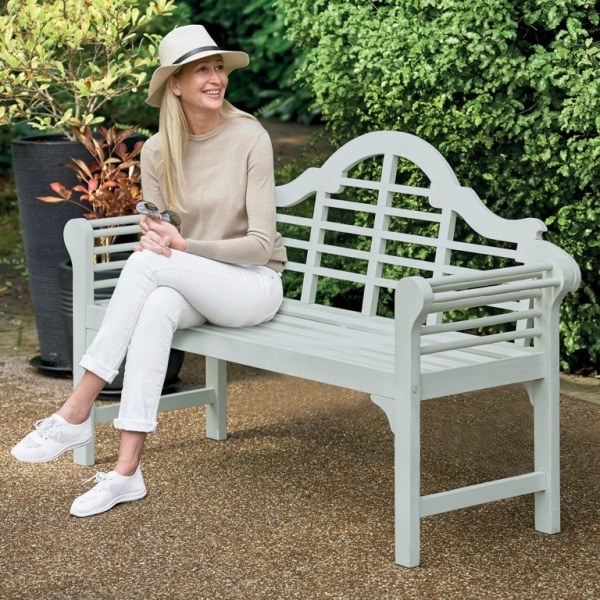 Lutyens 2 Seater Bench Light Grey