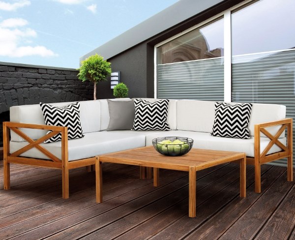 Kemberton Hardwood Corner Sofa Set