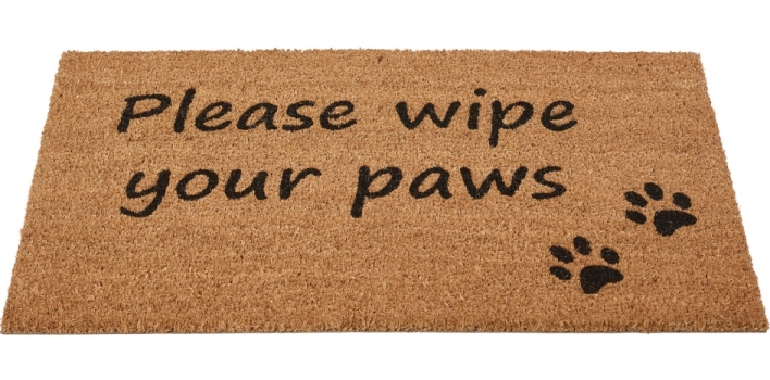 Please Wipe Your Paws Coir Doormat