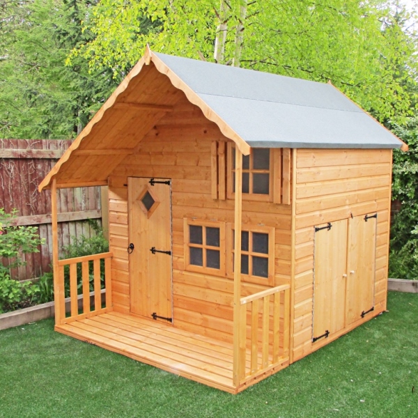 Outside wooden playhouse shop